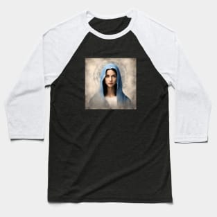 Portrait of Our Lady in blue veil Baseball T-Shirt